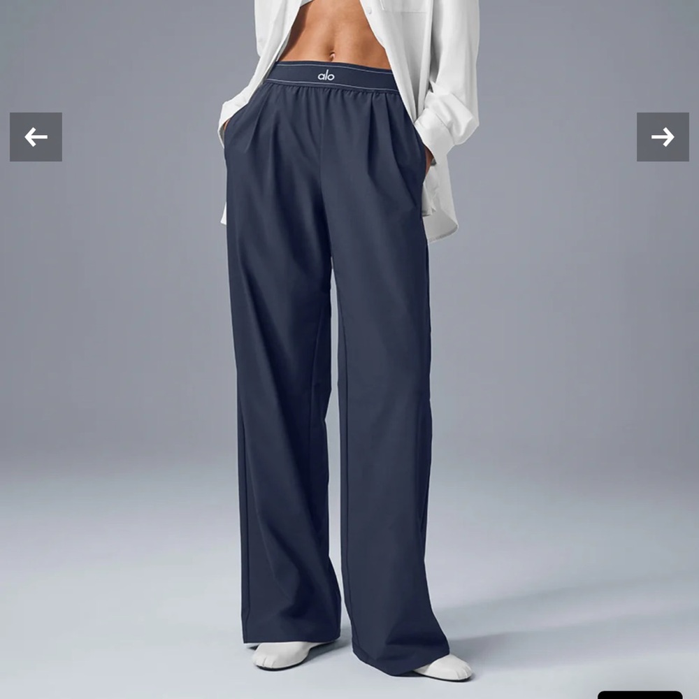 Alo yoga suit up trouser navy blue large